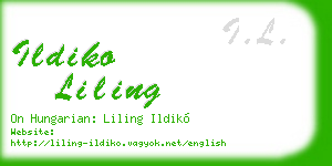 ildiko liling business card